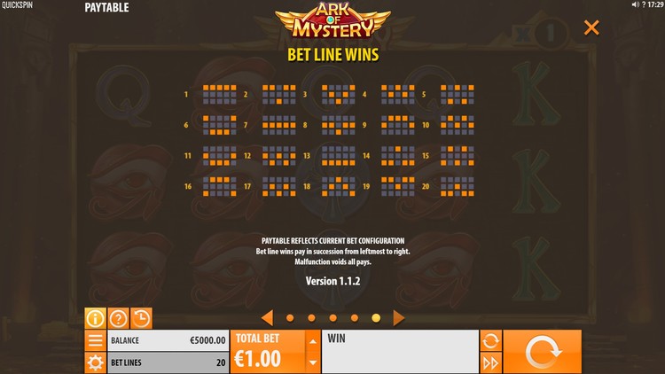 Slot machine Ark of Mystery (रहस्य का जहाज )