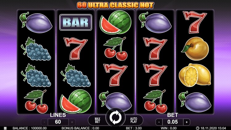 Slot machine 60 Ultra Classic Hot