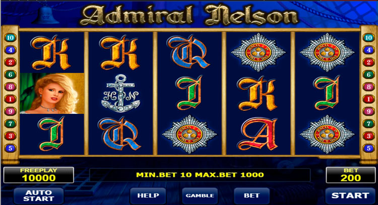 Slot machine Admiral Nelson (एडमिरल नेल्सन)