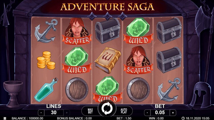 Slot machine Adventure Saga (साहसिक गाथा)