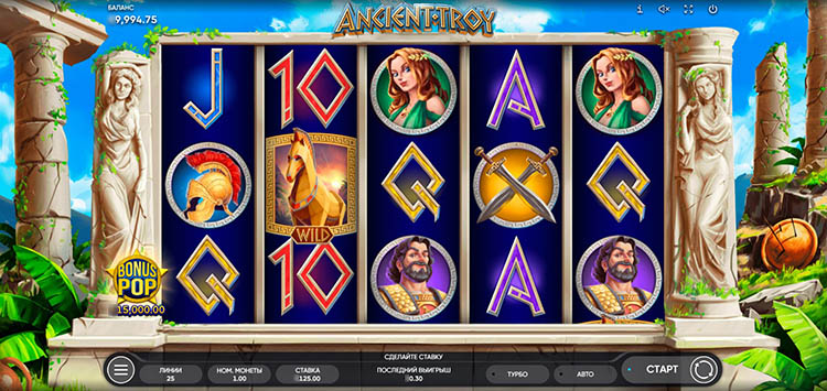 Slot machine Ancient Troy (प्राचीन ट्रॉय)