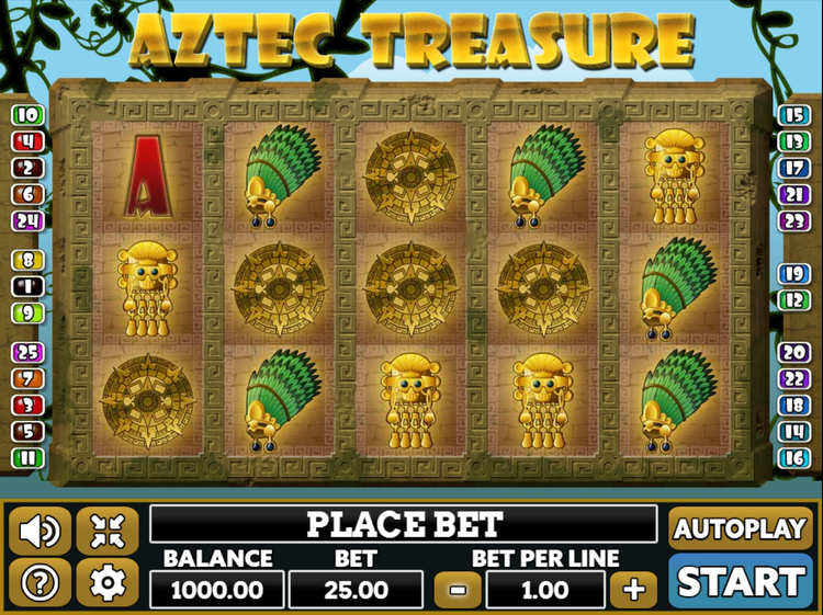 Slot machine Aztec Treasure (एज़्टेक खजाना)