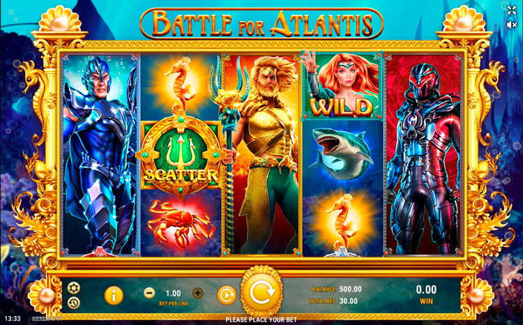 Slot machine Battle For Atlantis (अटलांटिस के लिए युद्ध)