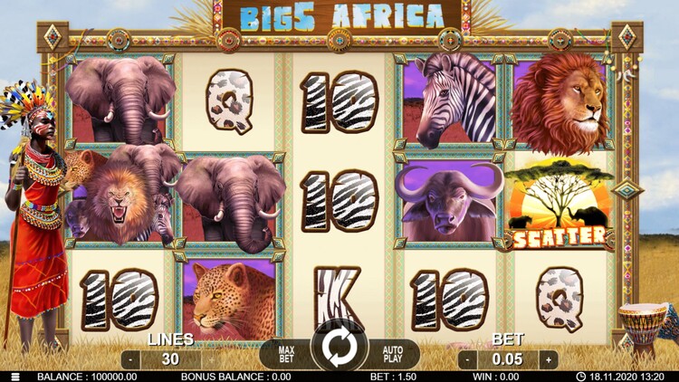 Slot machine Big 5 Africa (बिग 5 अफ्रीका)