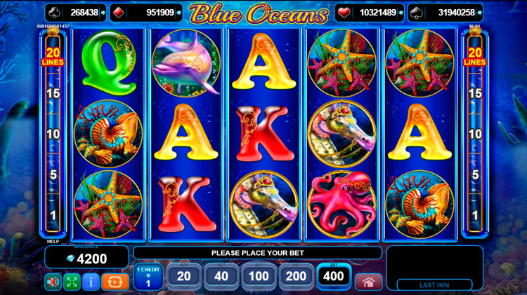 Slot machine Blue Oceans (नीले महासागर)