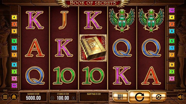 Slot machine Book of Secrets (रहस्यों की पुस्तक)