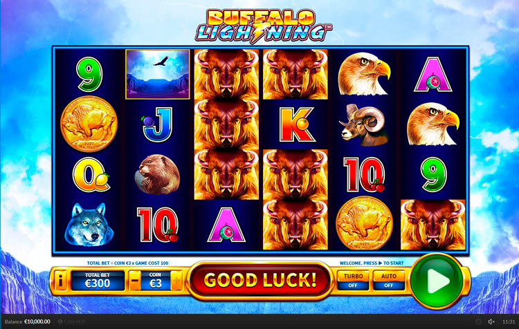 Slot machine Buffalo Lightning (भैंस बिजली)