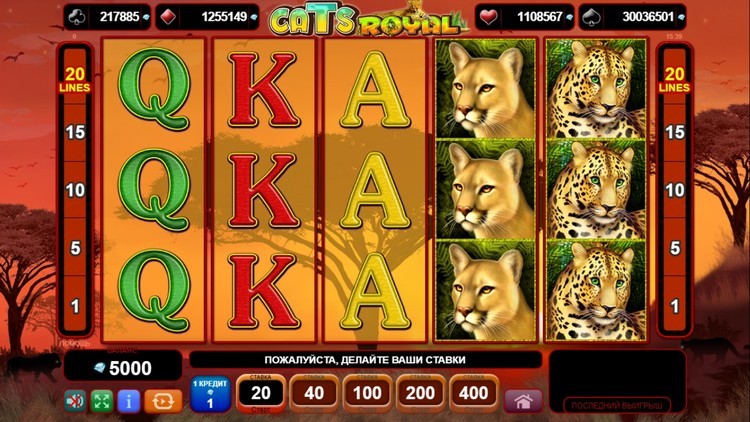 Slot machine Cats Royal (कैट्स रोयाल)