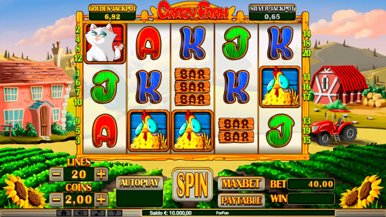 Slot machine Crazy Farm (क्रेज़ी फार्म)