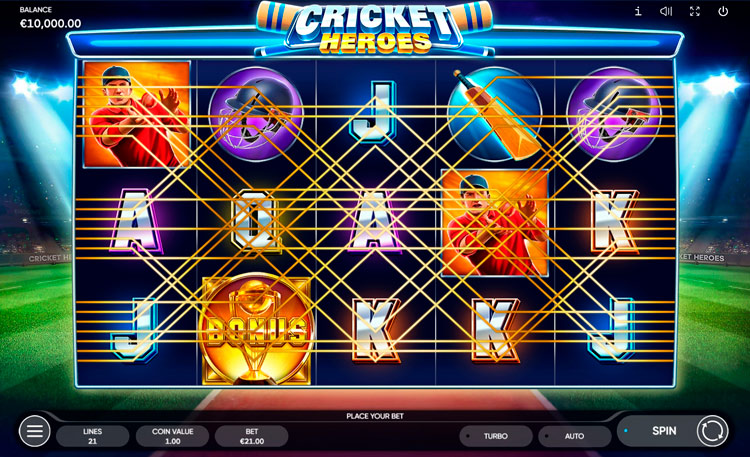 Slot machine Cricket Heroes (क्रिकेट हीरोज़)