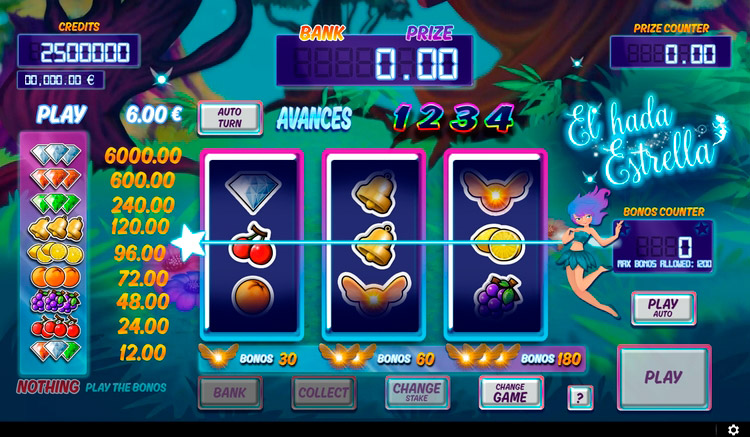 Slot machine El Hada Estrella (एल हादा एस्टरेला)