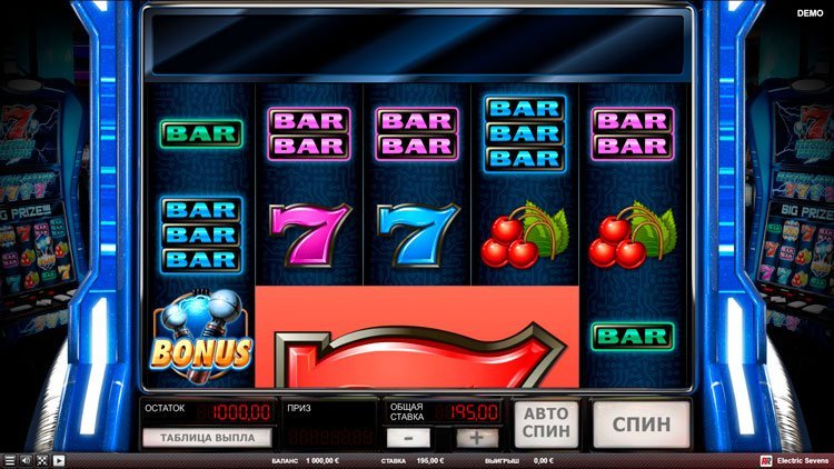 Slot machine Electric Sevens (इलेक्ट्रिक सेवन)