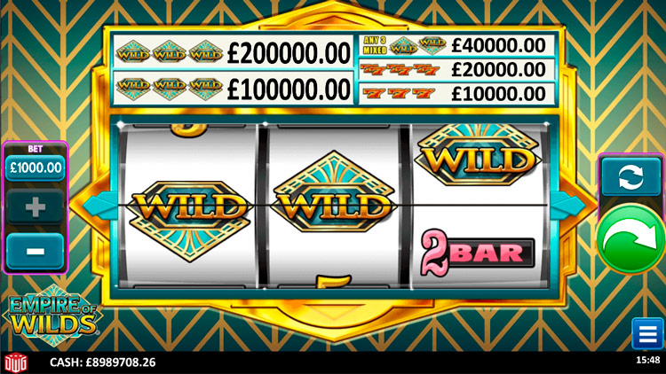 Slot machine Empire of Wilds (जंगली साम्राज्य)