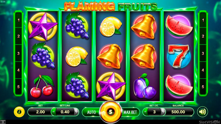 Slot machine Flaming Fruits (जलते फल)