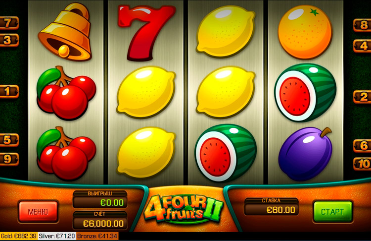 Slot machine Four Fruits 2 (चार फल 2)