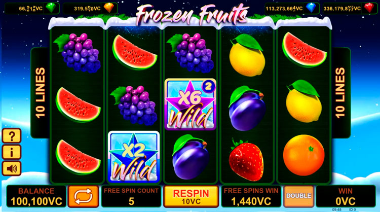Slot machine Frozen Fruits (जमे हुए फल)