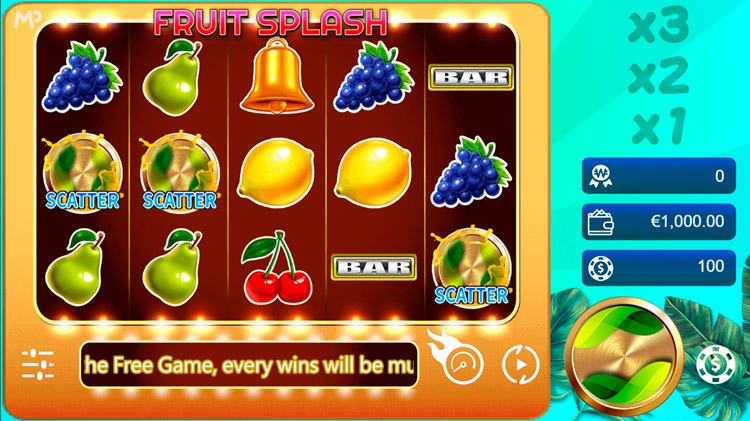 Slot machine Fruit Splash! (फल स्प्लैश!)