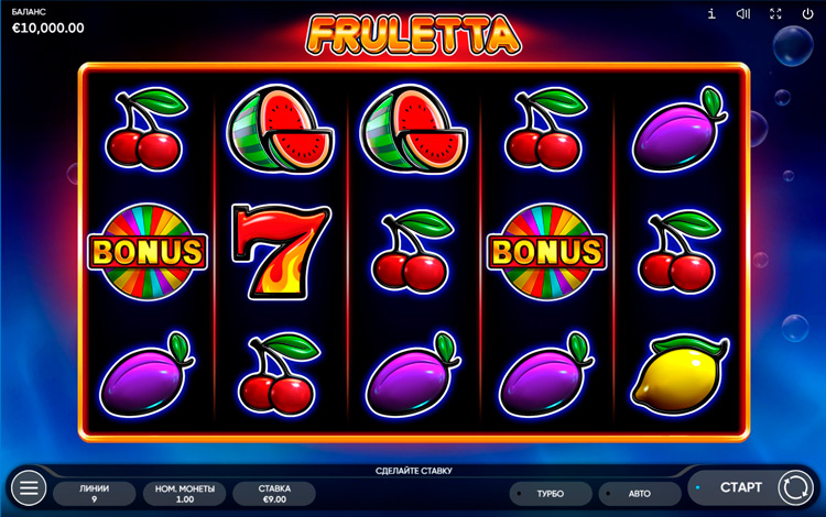 Slot machine Fruletta (फ्रुलेटा)