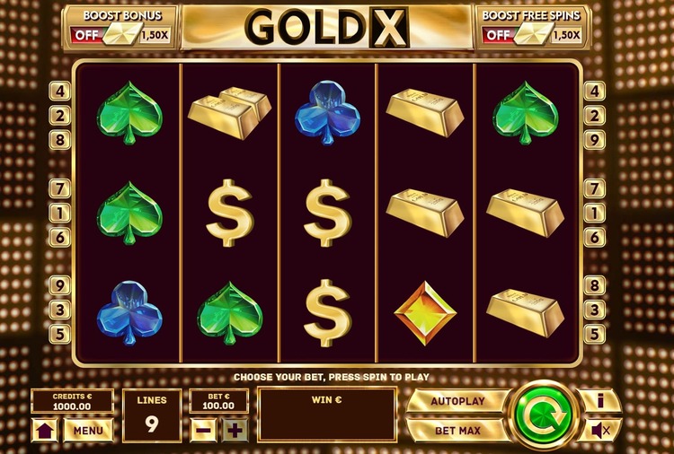 Slot machine Gold X (स्वर्ण X)