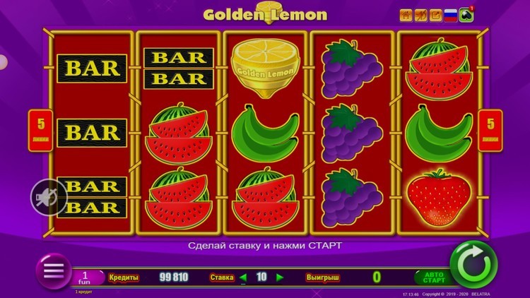 Slot machine Golden Lemon (स्वर्ण नींबू)