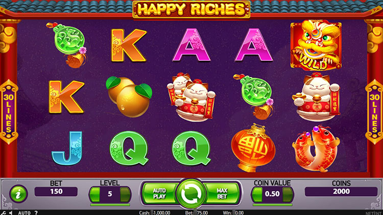 Slot machine Happy Riches (खुश समृद्धि)