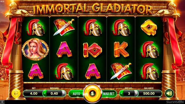 Slot machine Immortal Gladiator (अमर ग्लेडिएटर)