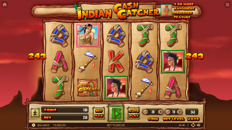 Slot machine Indian Cash Catcher (भारतीय नकद पकड़ने वाला)