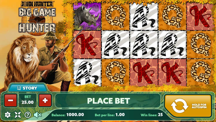 Slot machine John Hunter: Big Game Hunter (जॉन हंटर: बड़ा खेल शिकारी)