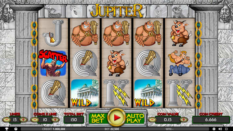 Slot machine Jupiter (बृहस्पति)