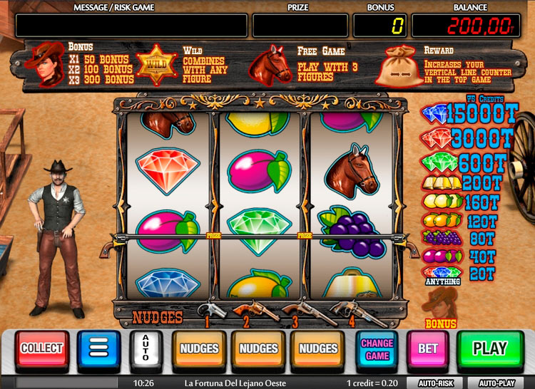 Slot machine La Fortuna Del Lejano Oeste (ला फॉर्च्यून डेल लेजानो ओएस्टे)