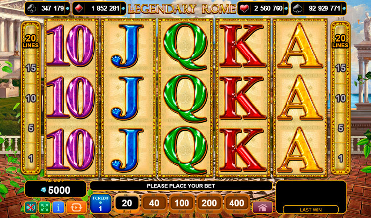 Slot machine Legendary Rome (पौराणिक रोम)