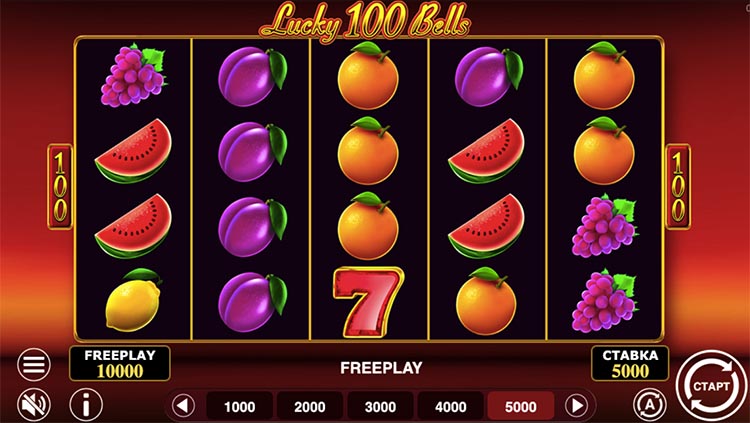 Slot machine Lucky 100 Bells (लकी 100 घंटियाँ)