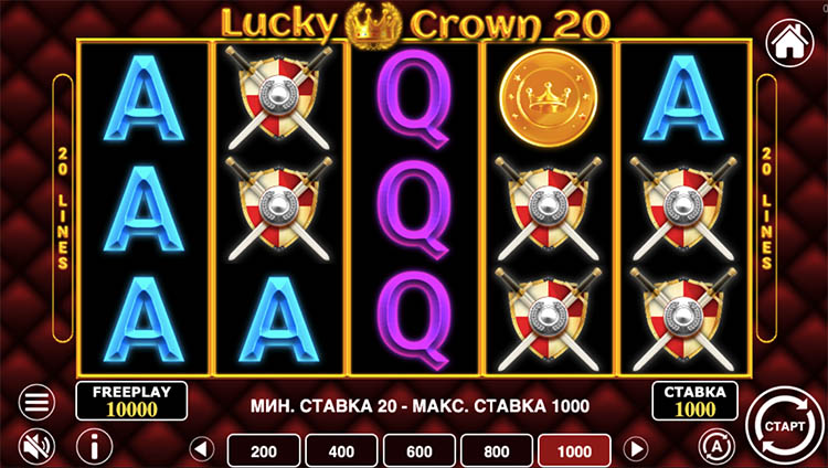Slot machine Lucky Crown 20 (लकी ताज 20)