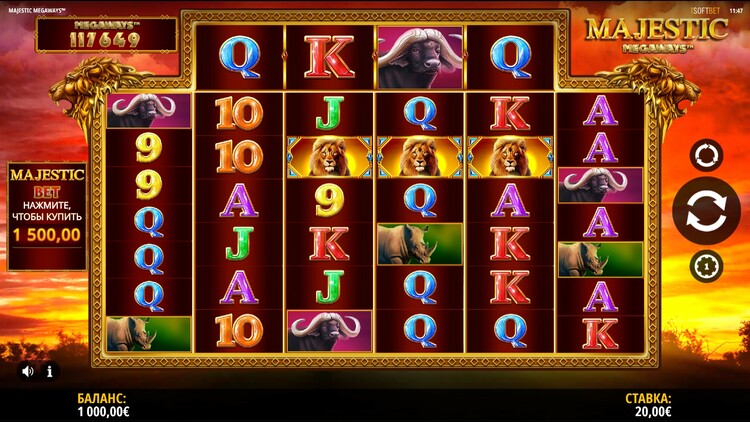 Slot machine Majestic Megaways (मैजेस्टिक मेगावेज़)