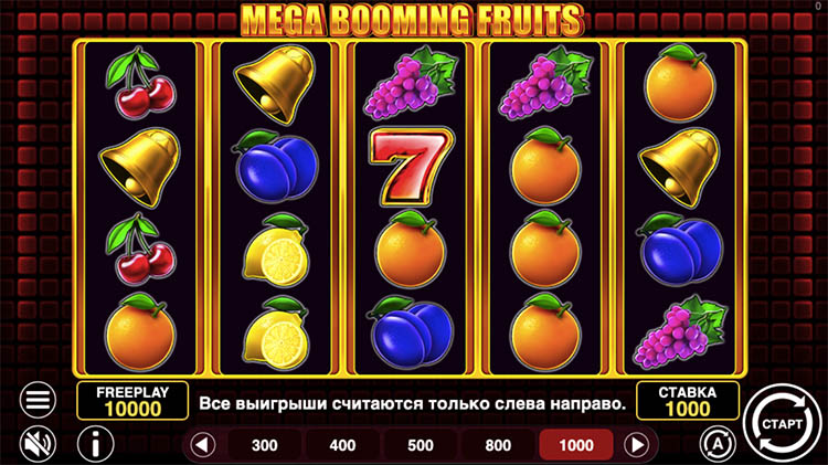 Slot machine Mega Booming Fruits (मेगा बूमिंग फ्रूट्स)