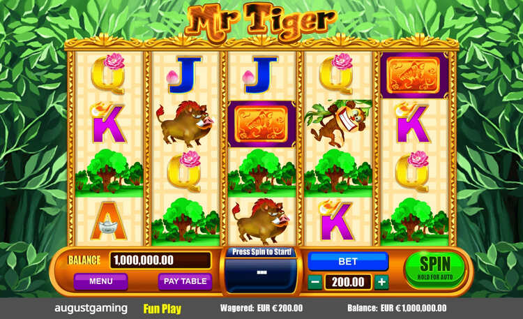 Slot machine Mr Tiger (श्रीमान टाइगर)