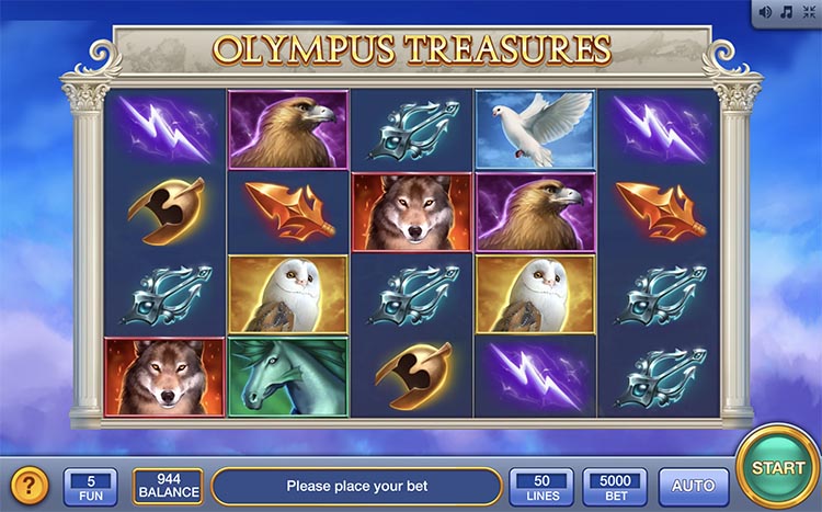 Slot machine Olympus Treasures (ओलंपस का खजाना)