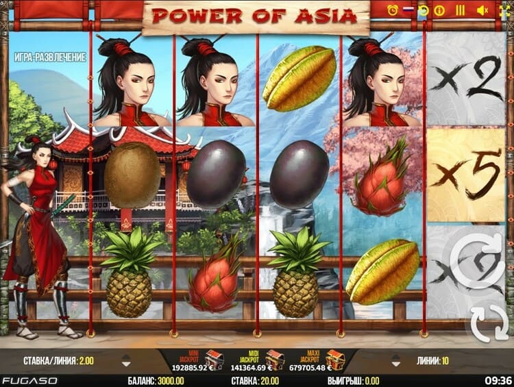 Slot machine Power of Asia (एशिया की शक्ति)