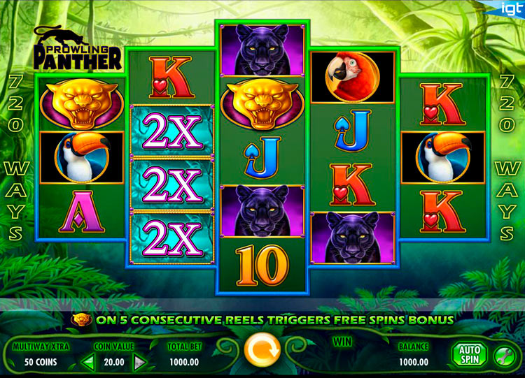 Slot machine Prowling Panther (घात लगाने वाला पैंथर)