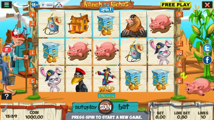 Slot machine Ranch To Riches (खेत से धन तक)