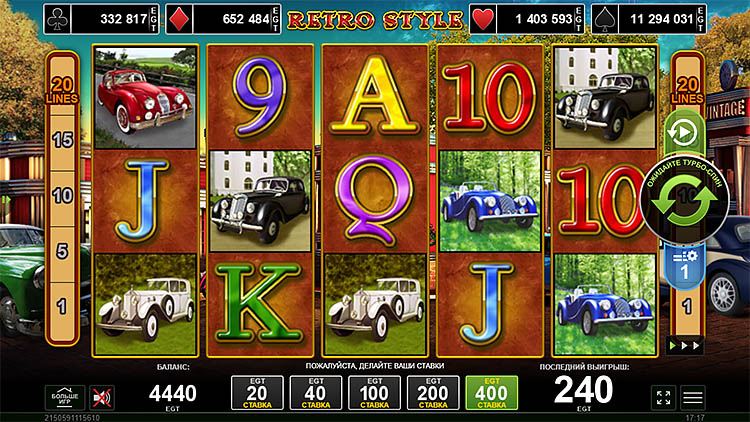 Slot machine Retro Style (रेट्रो शैली)
