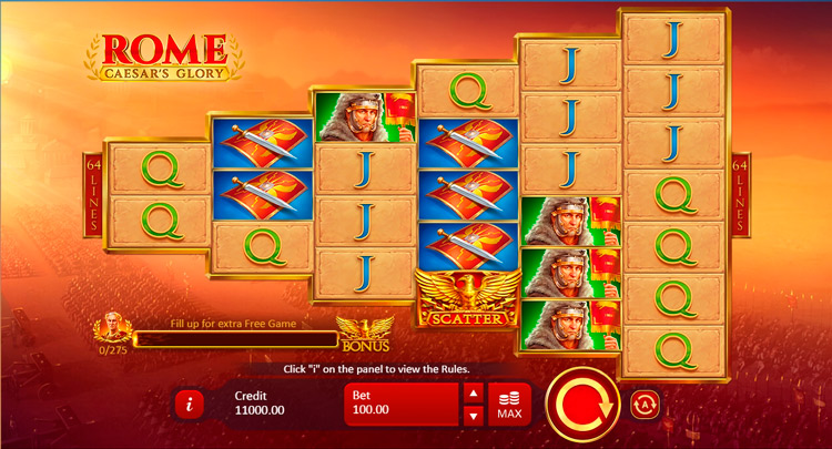 Slot machine Rome Caesar's Glory (रोम सीज़र की महिमा)