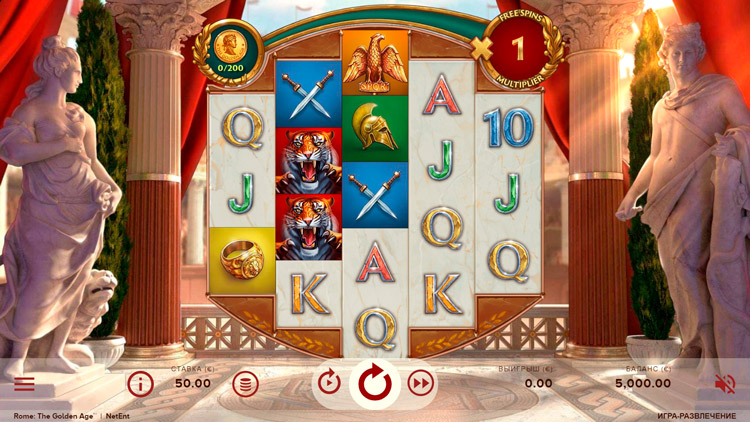 Slot machine Rome: The Golden Age (रोम: स्वर्ण युग)