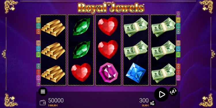 Slot machine Royal Jewels (शाही आभूषण)