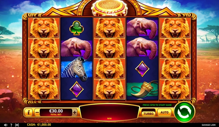 Slot machine Savage Lion (क्रूर शेर)