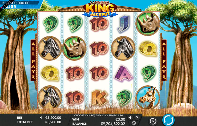 Slot machine Savanna King Jackpot (सवाना किंग जैकपॉट)