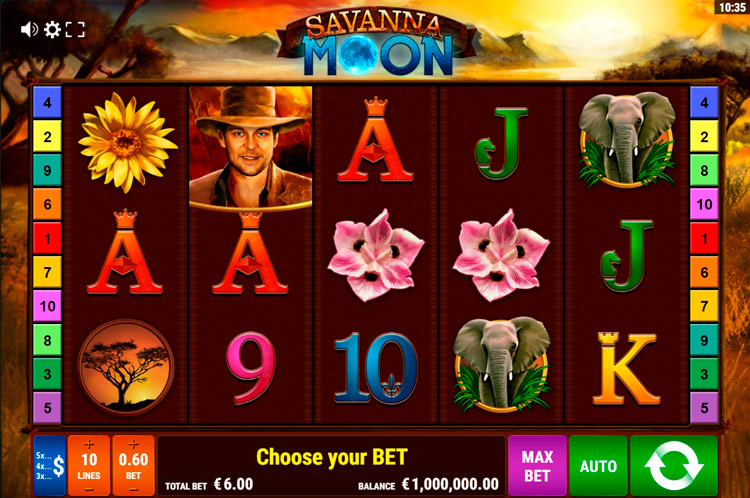 Slot machine Savanna Moon (सवाना चाँद)