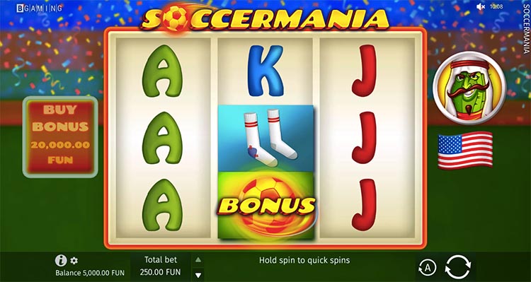 Slot machine Soccermania (सॉकरमेनिया)