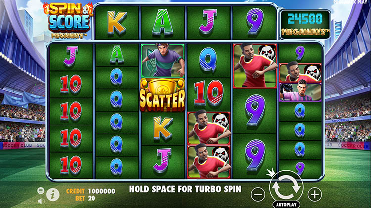 Slot machine Spin & Score MegaWays (स्पिन और स्कोर मेगावेज़)