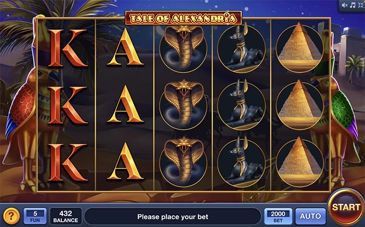 Slot machine Tale of Alexandria (टेल ऑफ अलेक्जेंड्रिया)